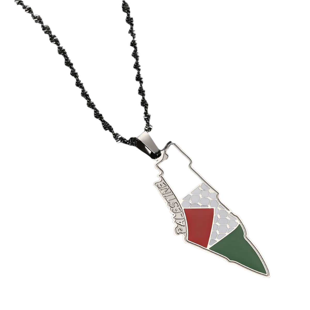 Sweet Defiance – Watermelon Gaza Map Pendant