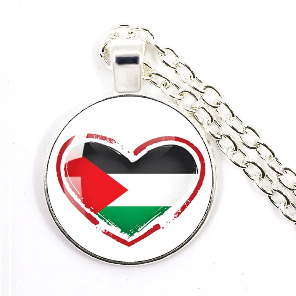 Heart of the Homeland – Glass Dome Flag Pendant