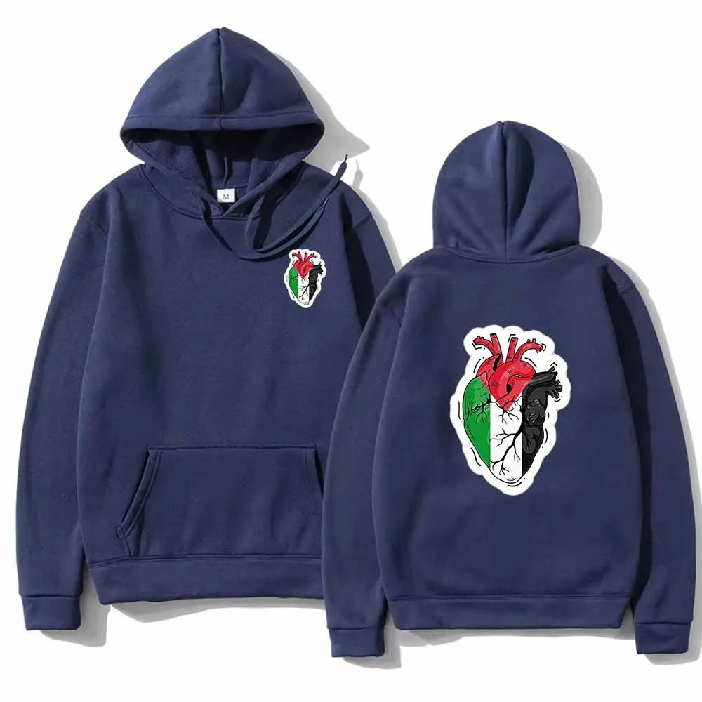 Heart of the Homeland – Palestine Map Pullover Hoodie