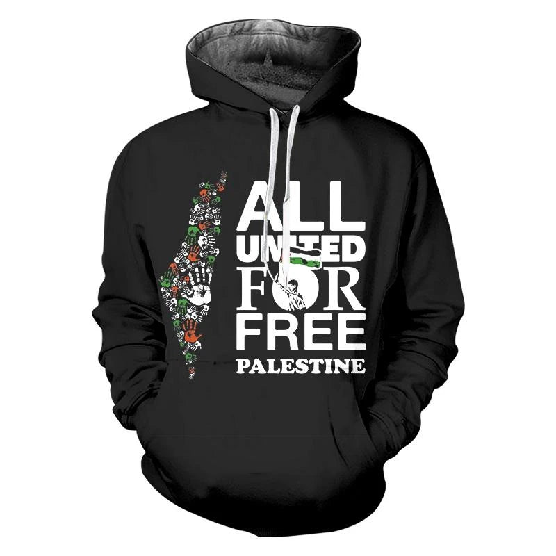 Freedom Worn – 3D Palestine Flag Pullover (Unisex)
