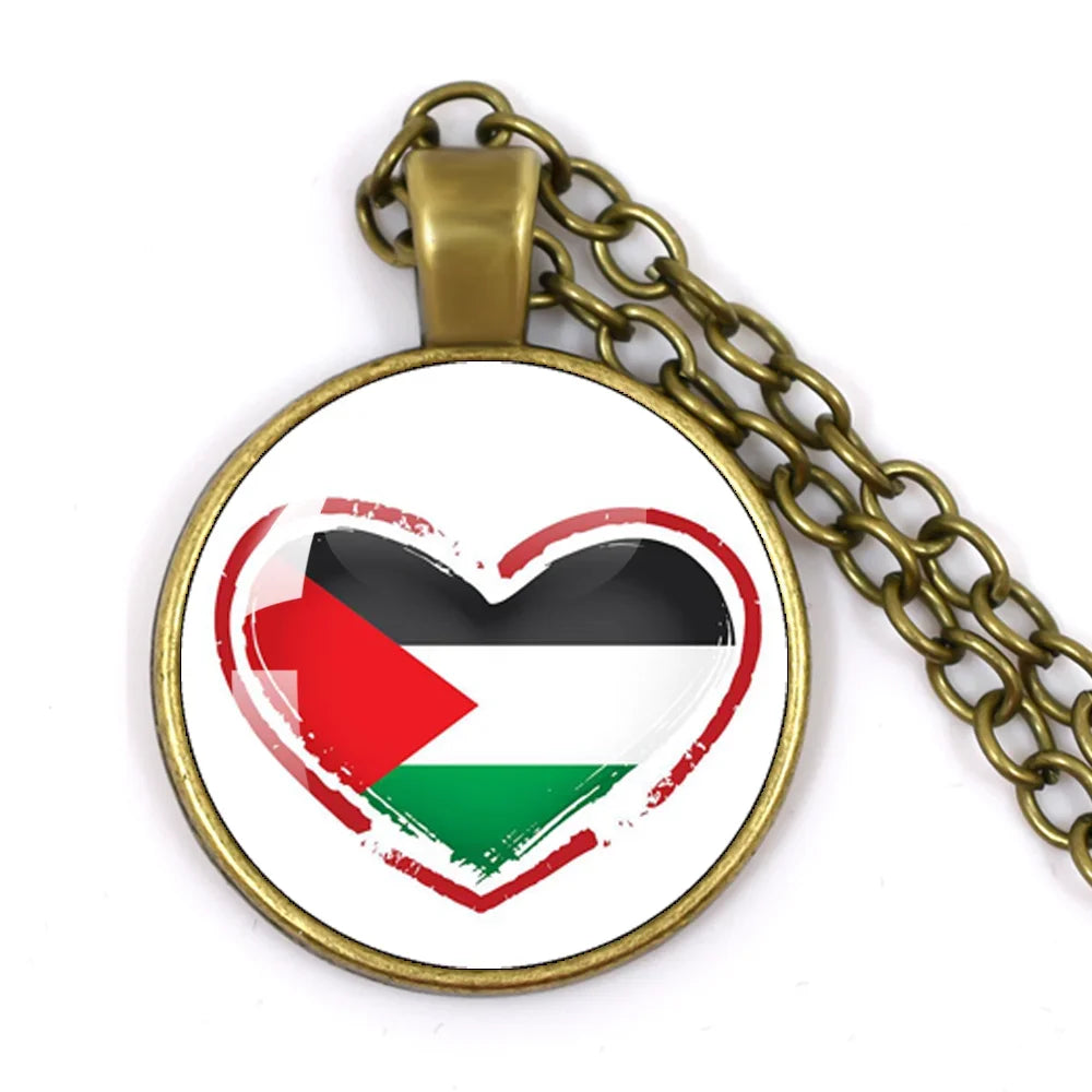 Heart of the Homeland – Glass Dome Flag Pendant