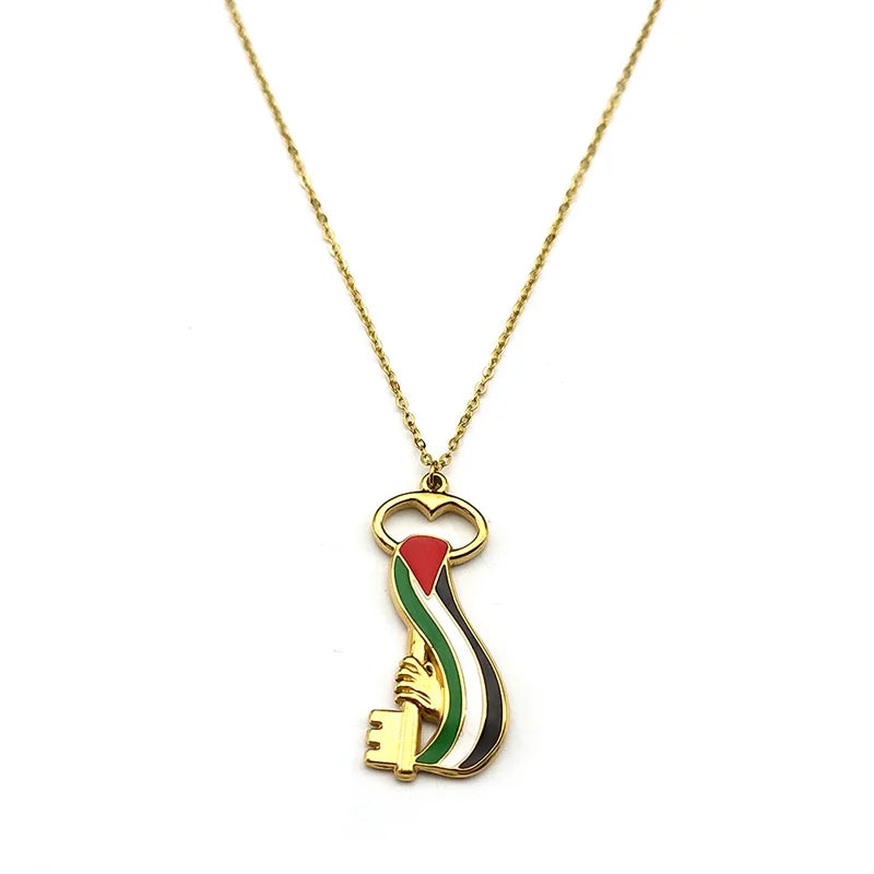 Grip of Glory – Palestine Map & Flag Pendant (Unisex)