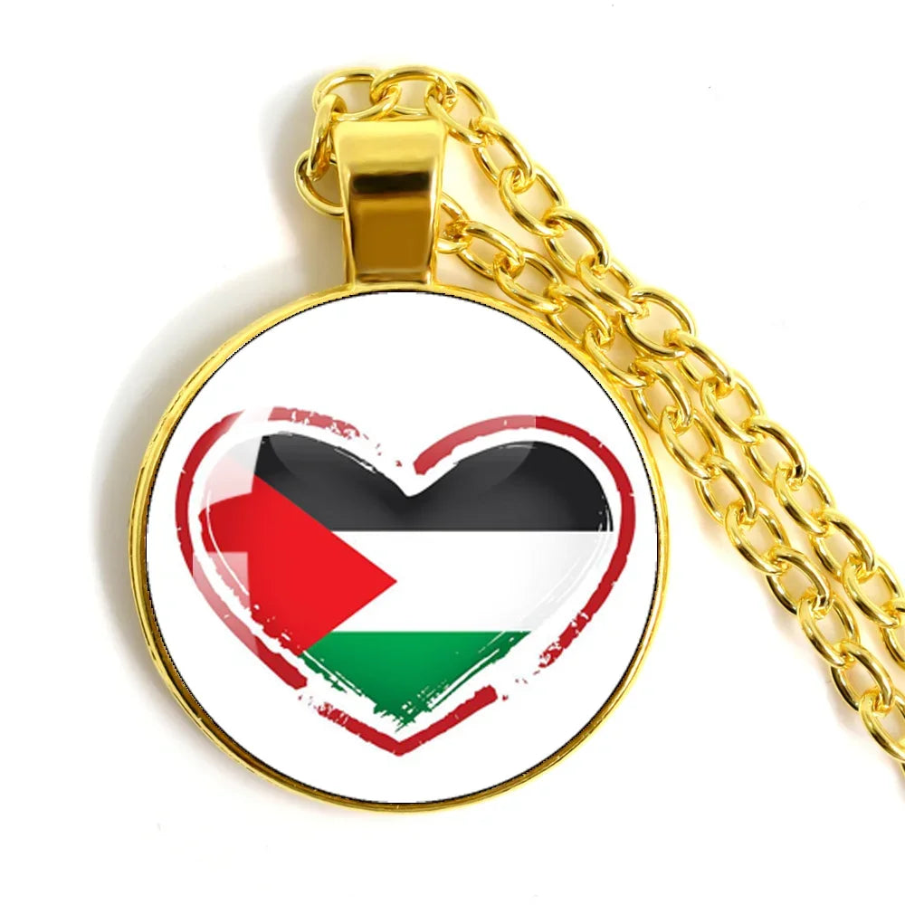 Heart of the Homeland – Glass Dome Flag Pendant