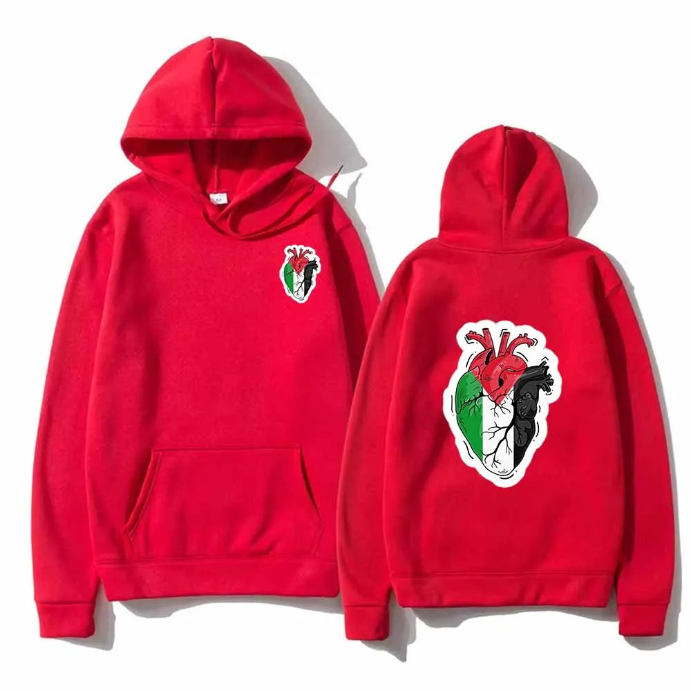 Heartland Pulse – Palestine Map Streetwear Hoodie