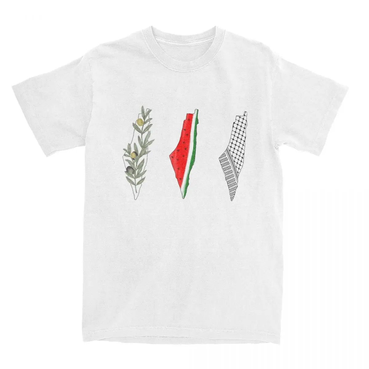Roots & Resistance – Olive & Watermelon Kufiya Tee
