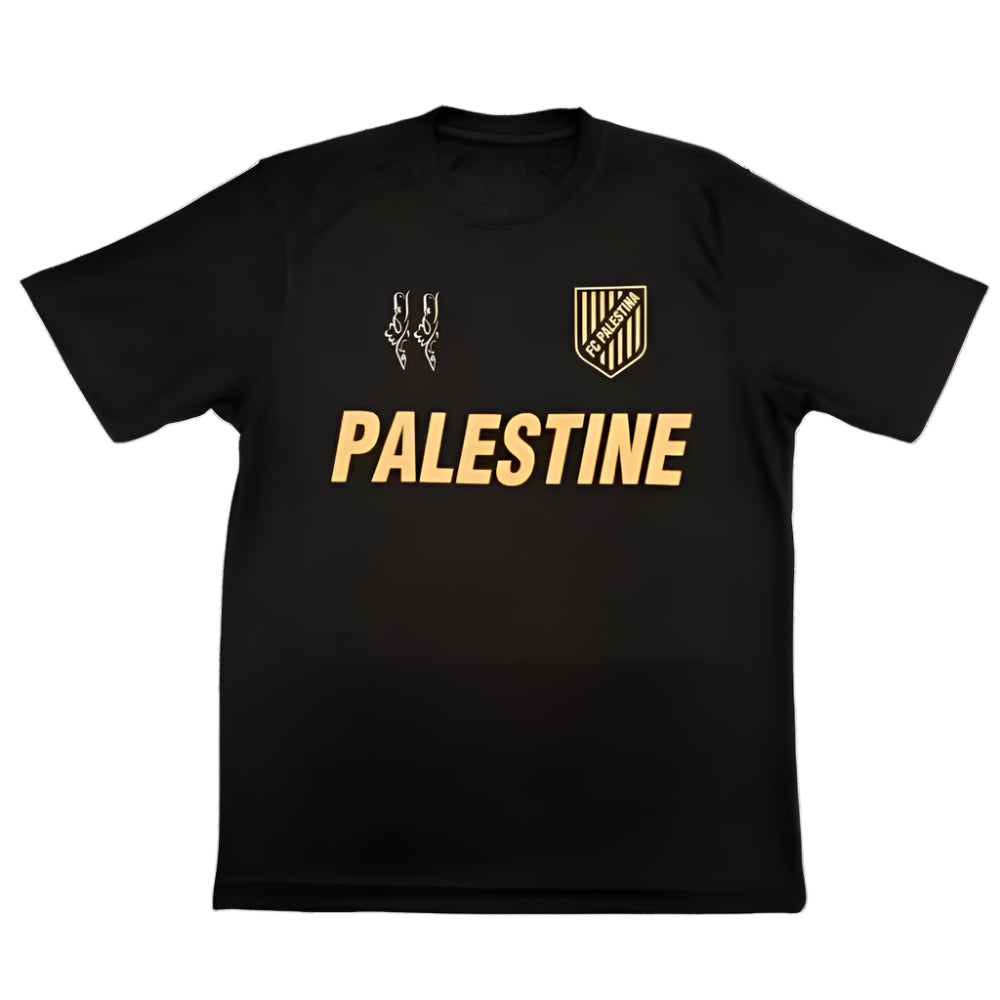 Freedom Stride – Palestinian Black Football Jersey Tee