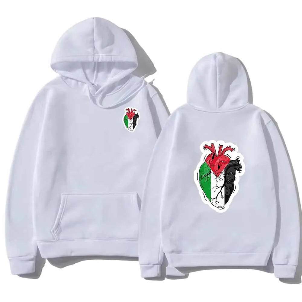 Heartland Pulse – Palestine Map Streetwear Hoodie