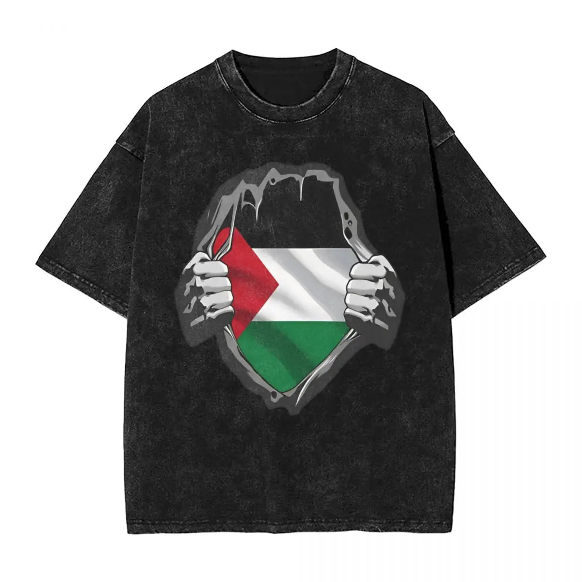 Roots & Rhythm – Retro Palestine Keffiyeh Street Tee