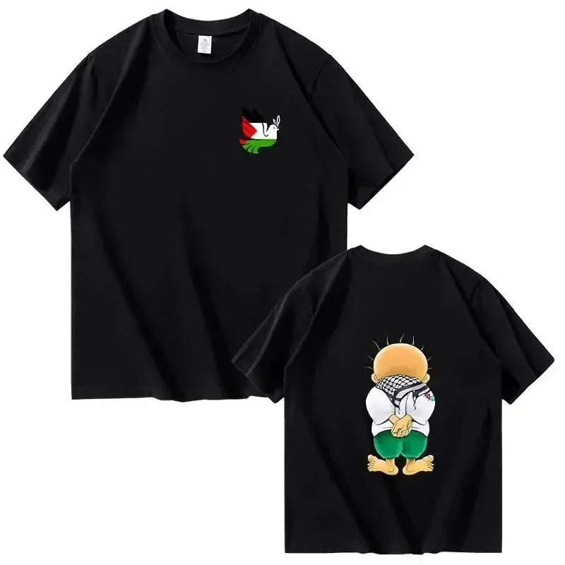 Handala Graphic Cotton Streetwear T-Shirt