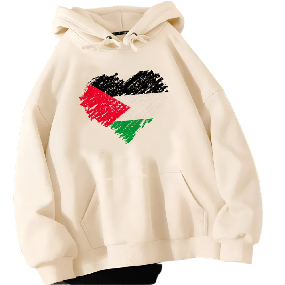 Palestine Pulse – Oversized Resistance Hoodie
