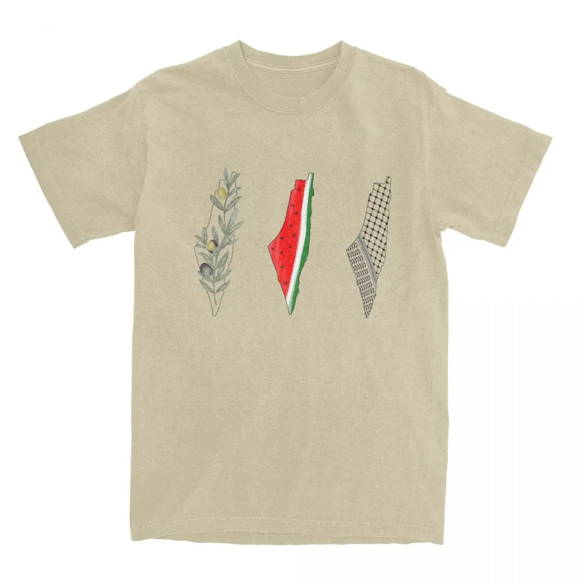 Harvest of Heritage – Olive & Watermelon Kufiya Tee