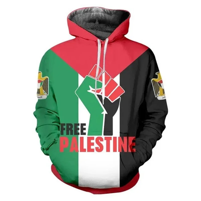 Rise & Resist – 3D Fist Flag Hoodie (Unisex)