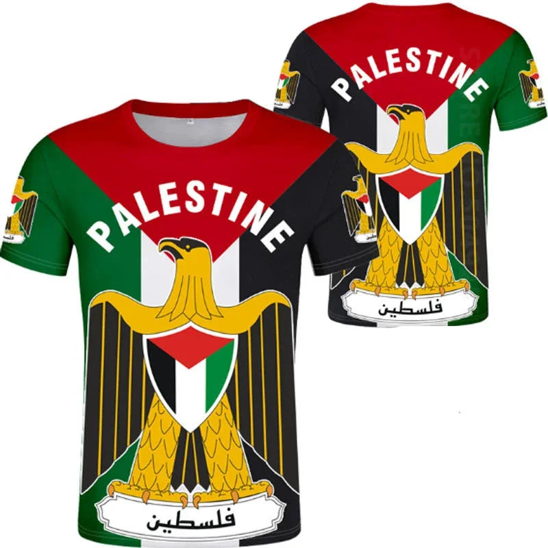 Rise & Represent – Palestinian Flag Football Tee
