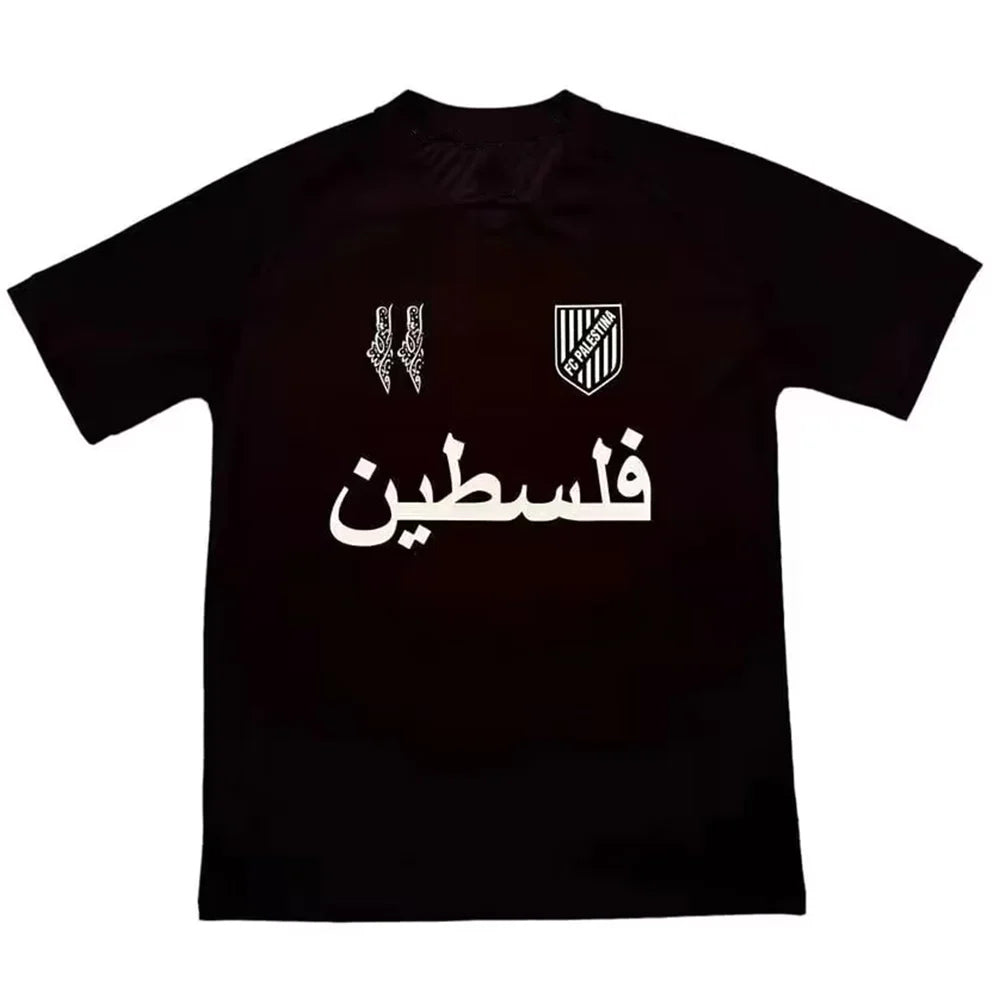 Victory Worn – Palestine Black Quick-Dry Football Tee