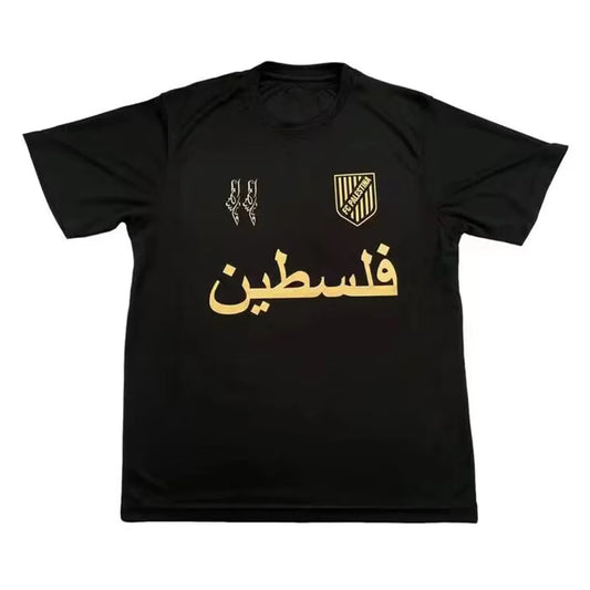 Victory Worn – Palestine Black Quick-Dry Football Tee