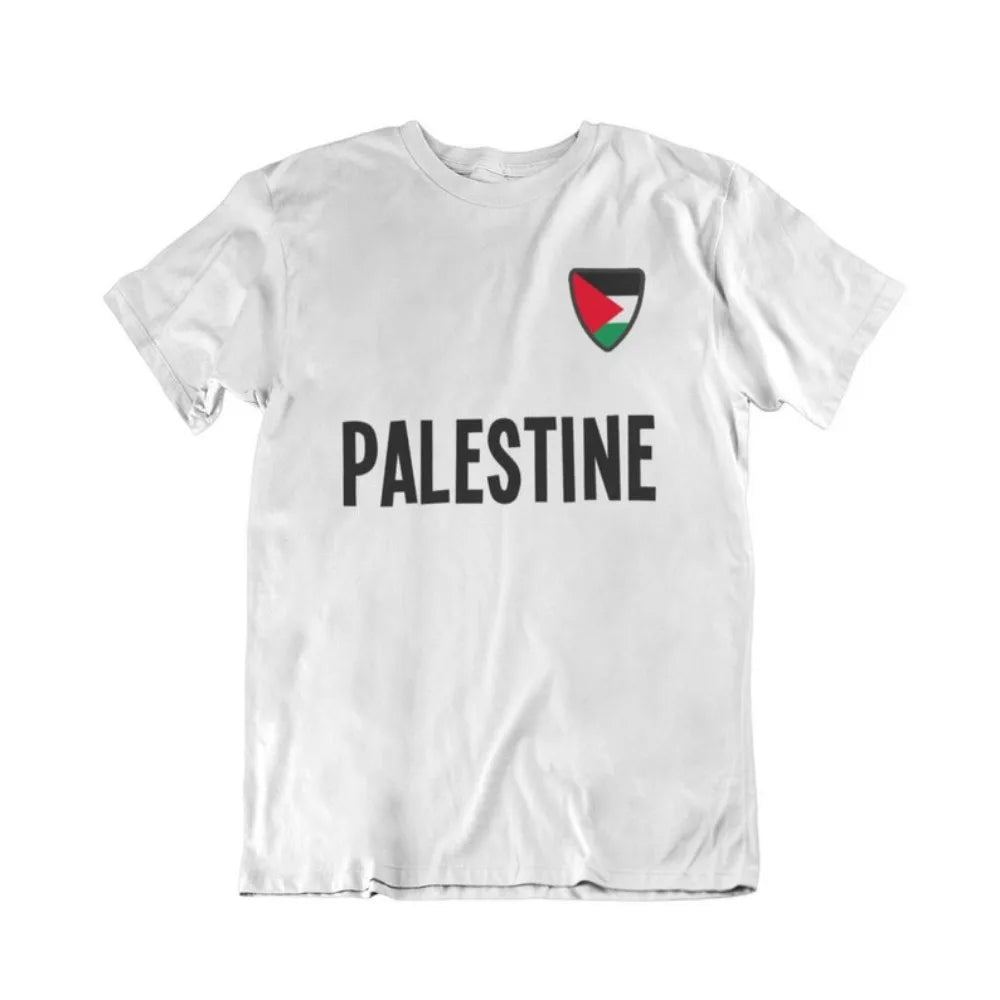 Pitch & Pride – Palestine Football Crest Tee