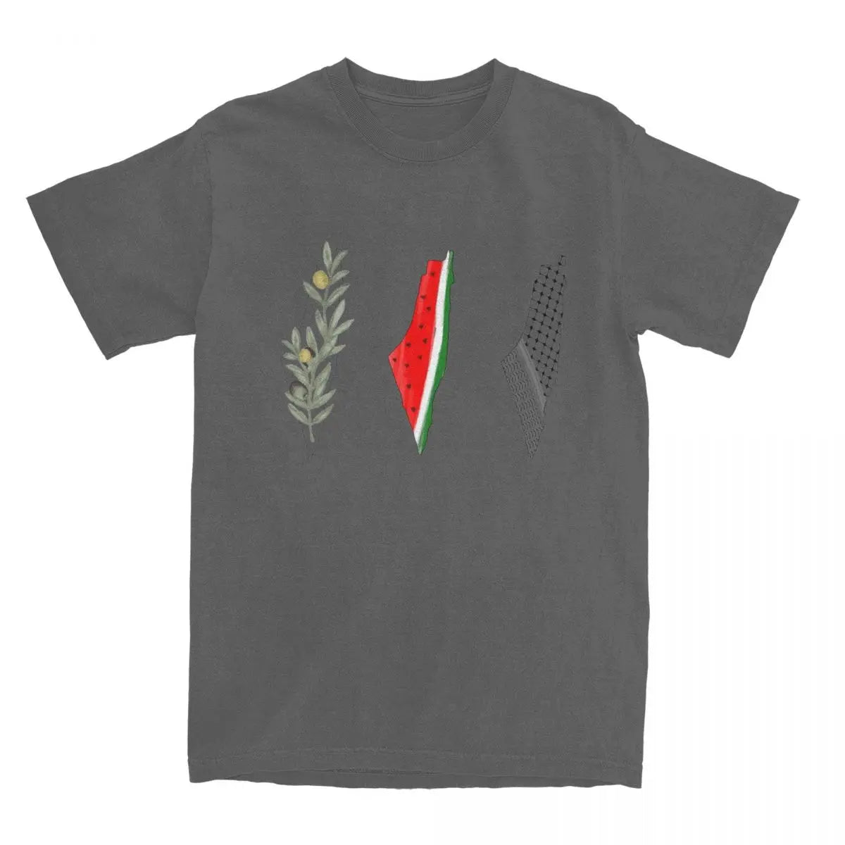 Roots & Resistance – Olive & Watermelon Kufiya Tee