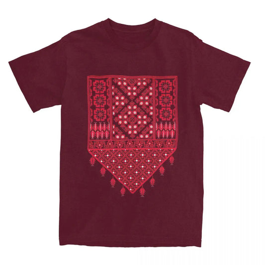 Threaded Pride – Palestine Embroidery Art Tee