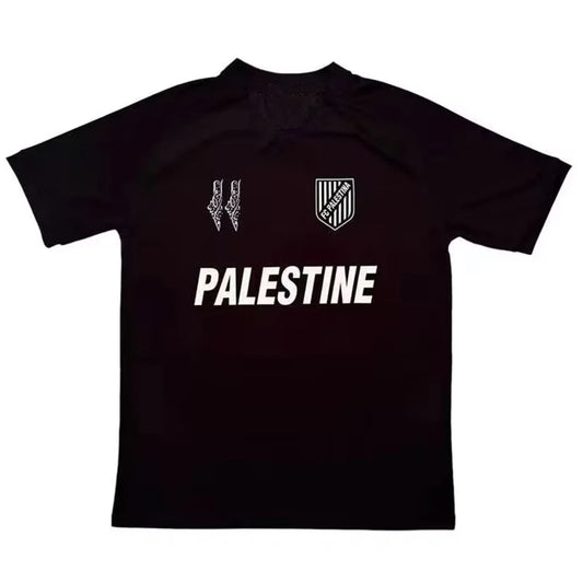 Freedom Stride – Palestinian Black Football Jersey Tee
