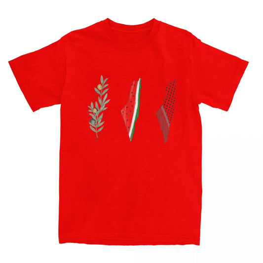 Harvest of Heritage – Olive & Watermelon Kufiya Tee