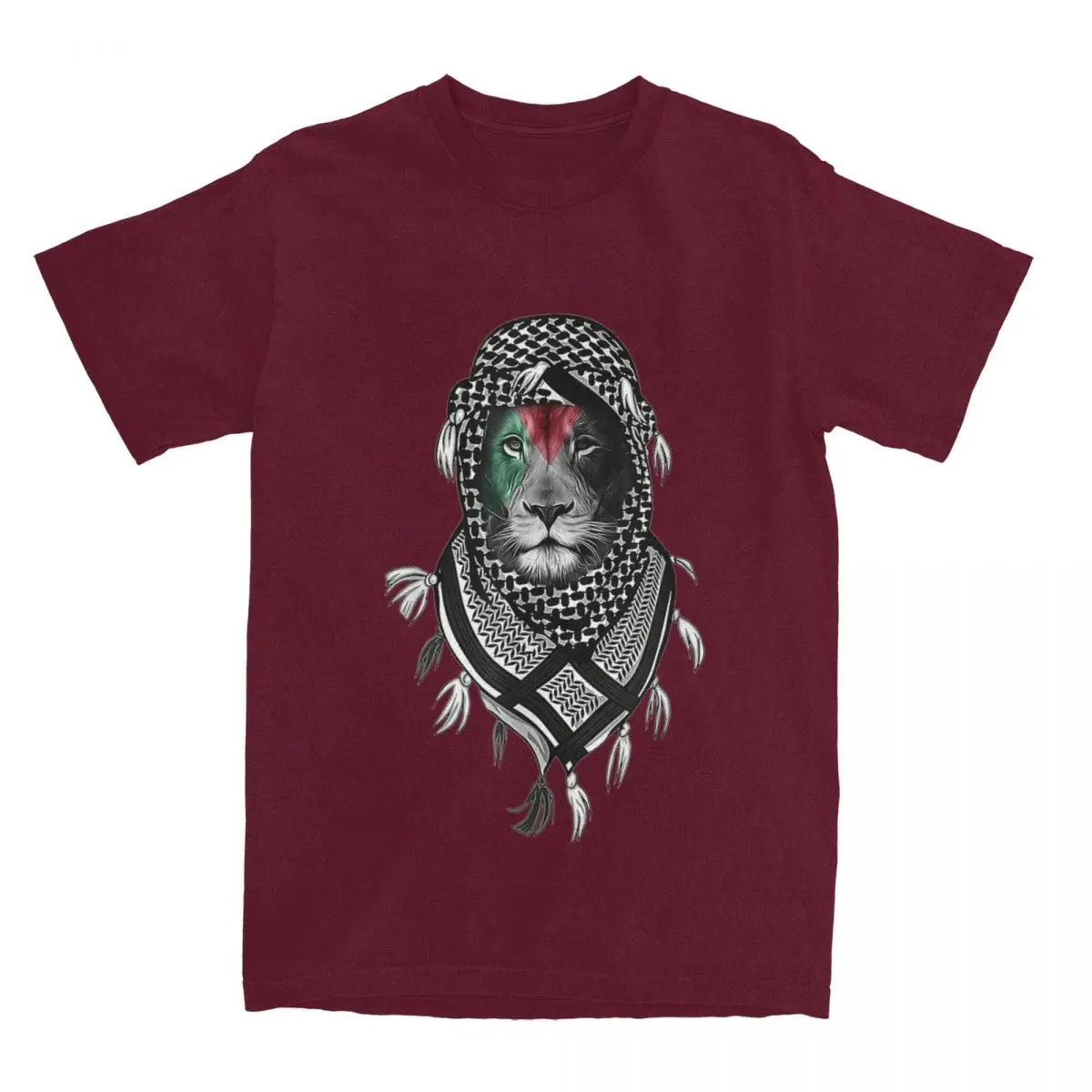 Palestinian Lion – Men’s Street Style Tee with Flag Roar