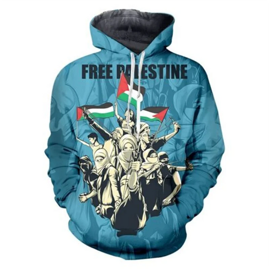 Freedom Layer – Unisex 3D Palestine Flag Hoodie