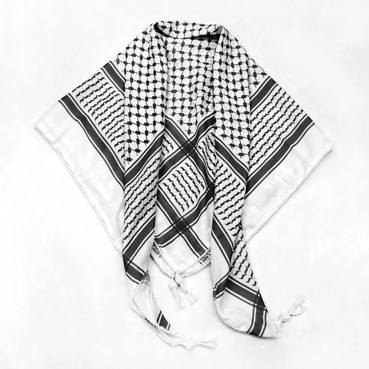 Echoes of the Keffiyeh – 125cm Three-Tone Heritage Scarf
