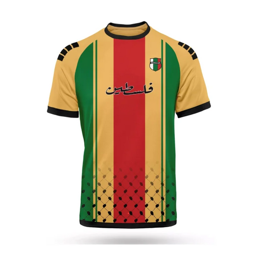 Pulse of the People – 3D Palestine Flag Football Tee