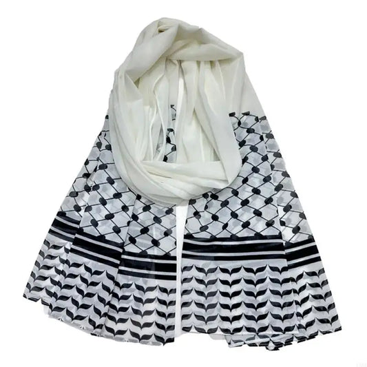 Veil of Voice – Y3NE Printed Keffiyeh Hijab Wrap
