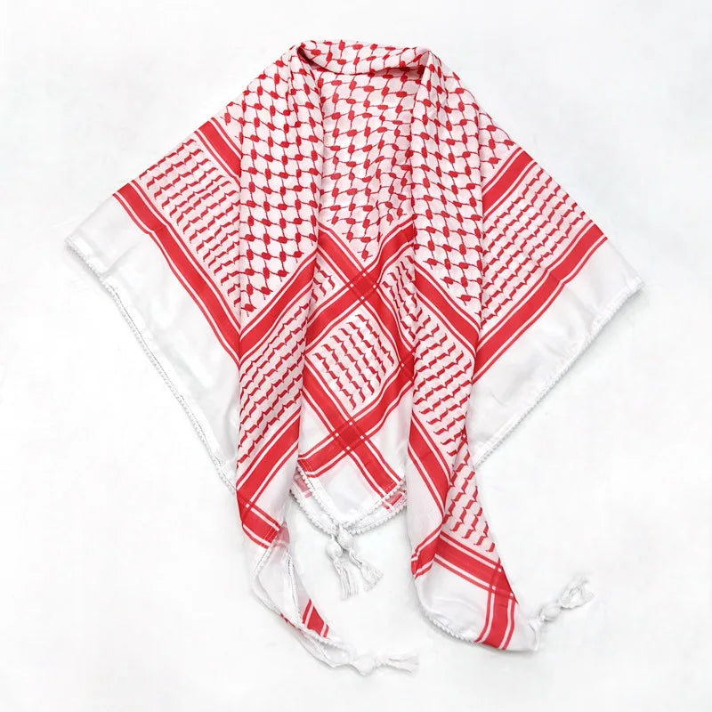 Echoes of the Keffiyeh – 125cm Three-Tone Heritage Scarf