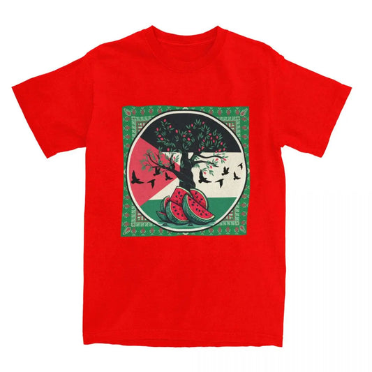 Roots of Resistance – Palestine Watermelon Cotton Tee