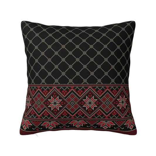 Tatreez Reverie – Keffiyeh Pattern Heritage Cushion Cover